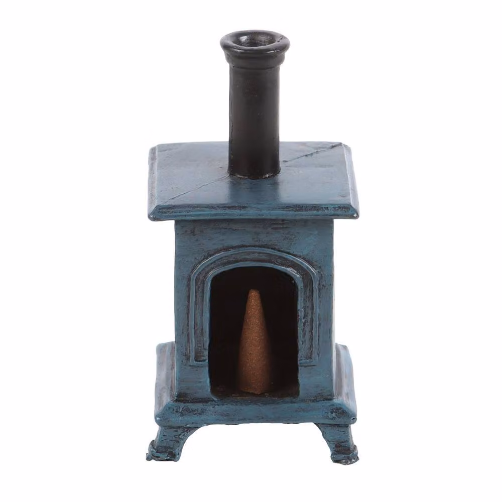 Marco Paul Ceramic Stove Incense Cone Burner in Petrol Blue with 15 Spicy Cinnamon Incense Cones – 2