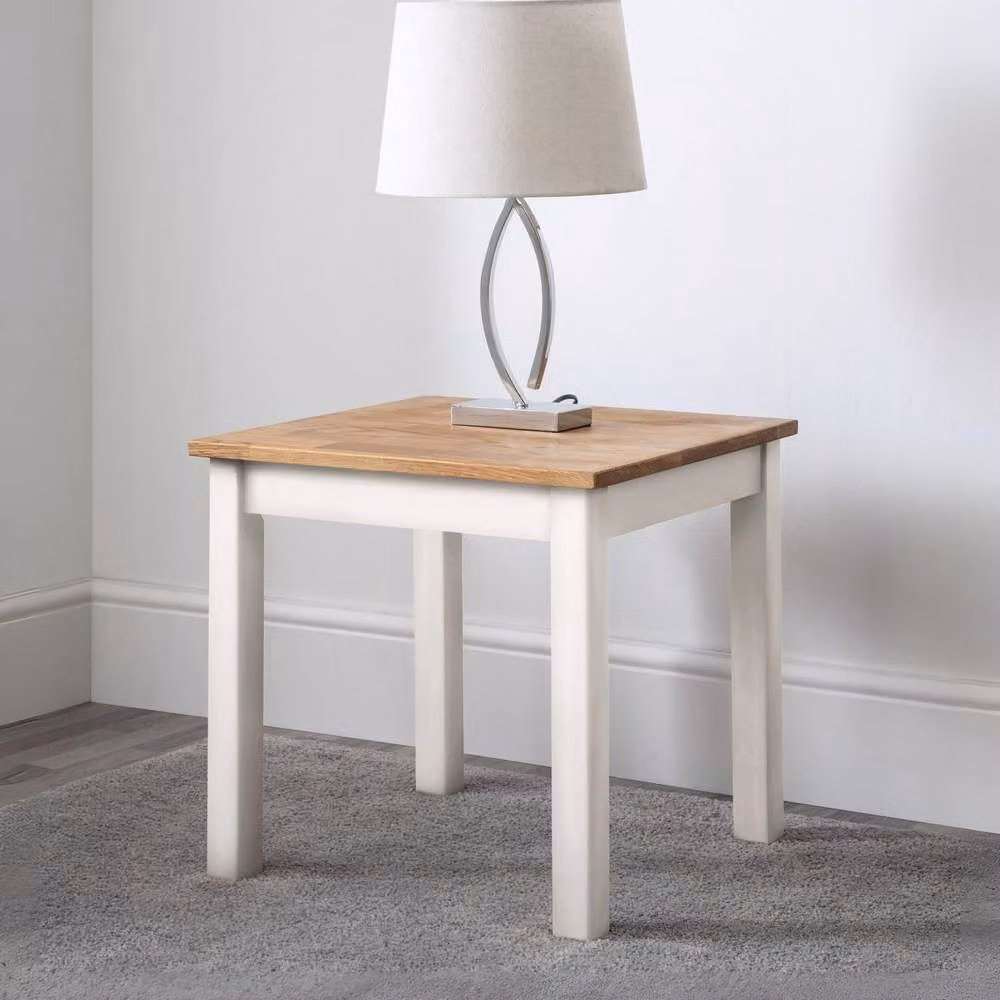 Cheshire Kirkhaven Lamp Table in White and Oak – 2