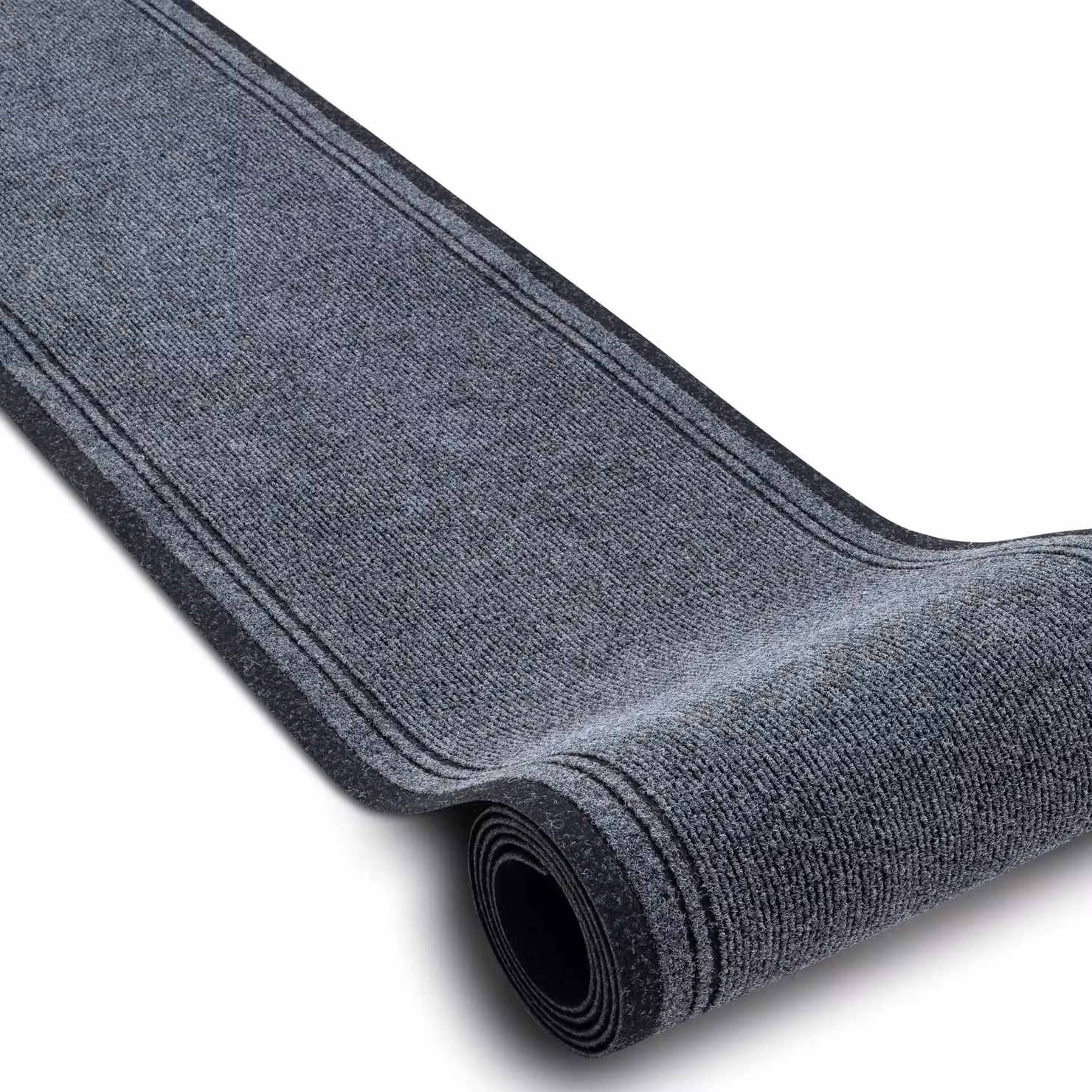 RugsX Malaga Anti-Slip Striped Runner in Grey, W/D: 100 x 140 cm – 2