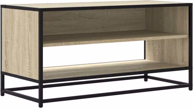 Berkfield Home Sonoma Oak TV Cabinet in Light Tan, W/D/H: 91 x 40 x 46 cm – 1