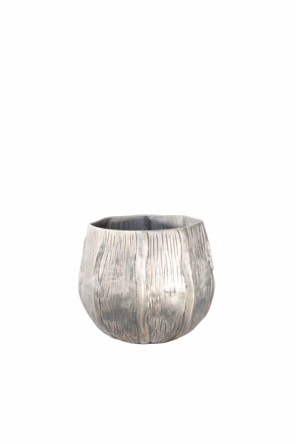 KDMD Antique Silver Eros Metal Tabletop Planter, Diameter: 9.5 cm, Height: 11 cm – 2