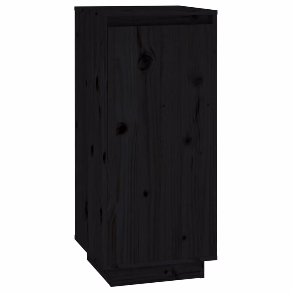 Berkfield Home Black Solid Wood Pine Shoe Cabinet W/D/H: 35 x 35 x 80 cm – 2