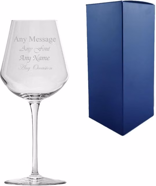 Uniqueful Personalised Inalto Uno Wine Glass, 470ml, Transparent