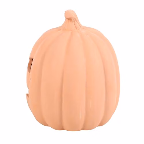Something Different Wholesale Rustic Terracotta Pumpkin Ornament in Coral, 15 cm