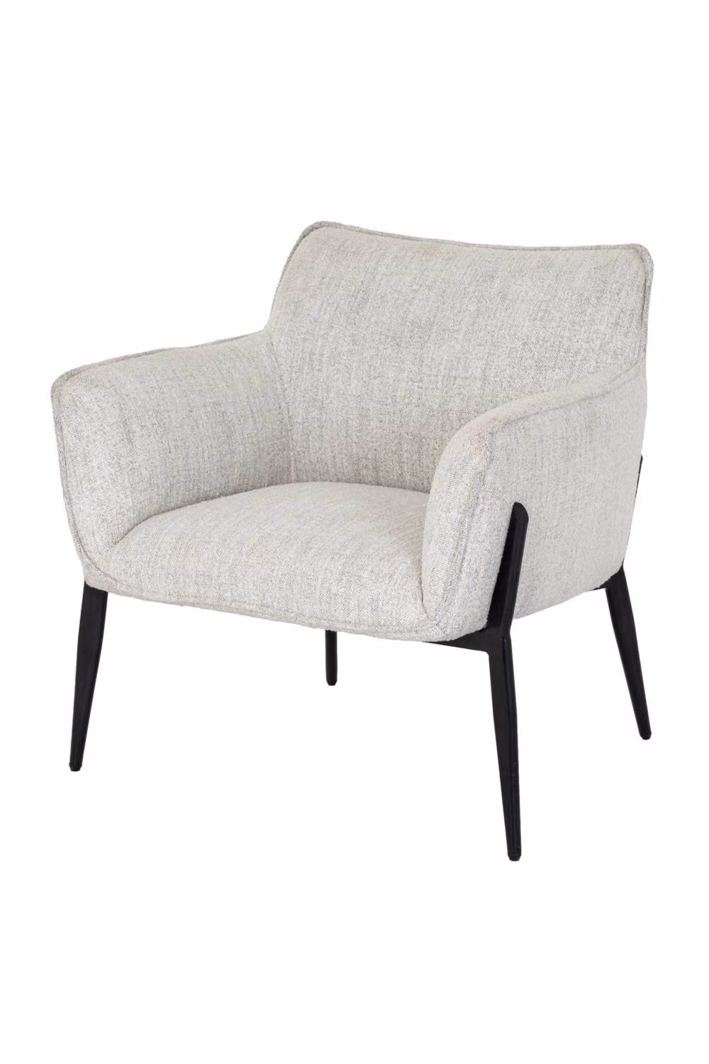 KDMD Zephra Modern Upholstered Armchair in White Fabric – 2