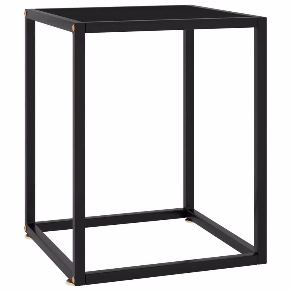 Berkfield Home Modern Black Glass Coffee Table W/D/H: 40 x 40 x 50 cm – 2