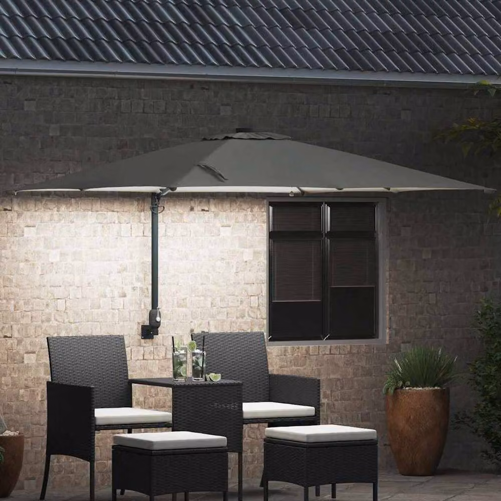 Berkfield Home Garden Parasol in Sand, W/D/H: 248.5 x 247.5 x 119 cm – 3