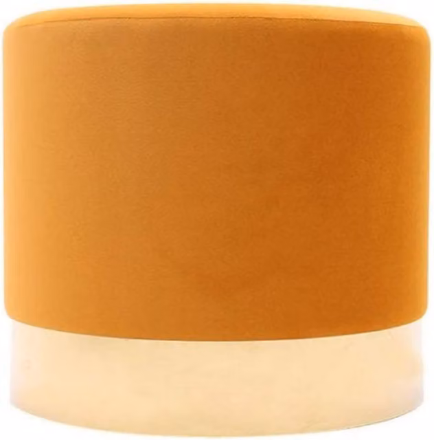 Life Interiors Darlington XL LUX Pouffe Single in Yellow Velvet