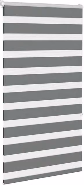 Berkfield Home Elegant Zebra Blind in Dark Grey, W: 85 cm, H: 150 cm
