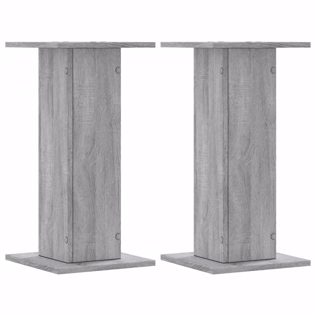 Berkfield Home Set of 2 Modern Grey Plant Stands, W/D/H: 30 x 30 x 60 cm – 2