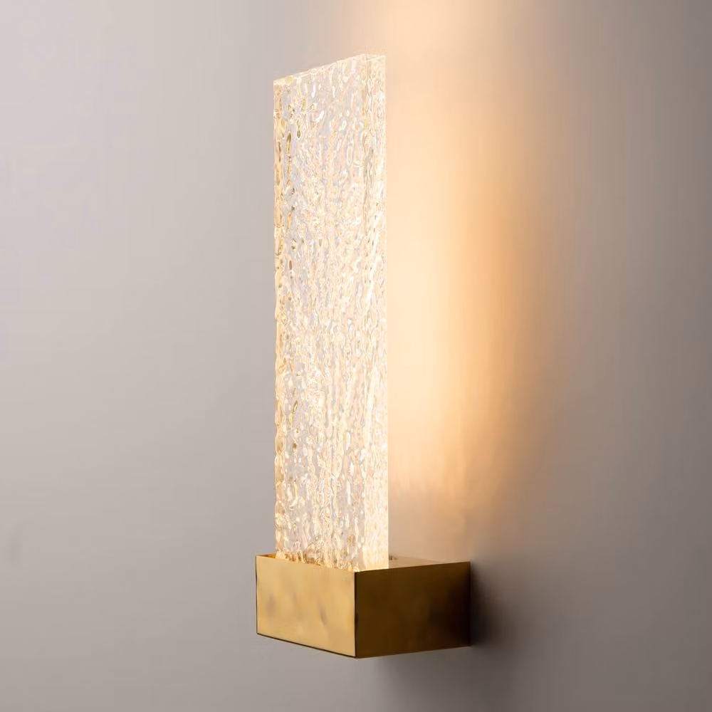 Netlighting Ornate Modern Integrated LED Wall Lamp in Gold and Brass with Acrylic Shade, 3000K Warm White – 2