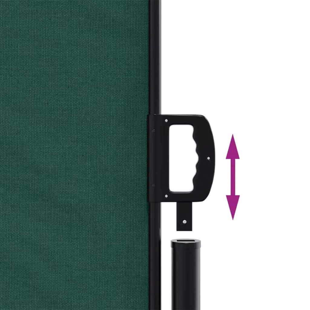 Berkfield Home Retractable Wall-Mounted Side Awning in Dark Green, W/D/H: 600 x 160 x 1 cm – 4