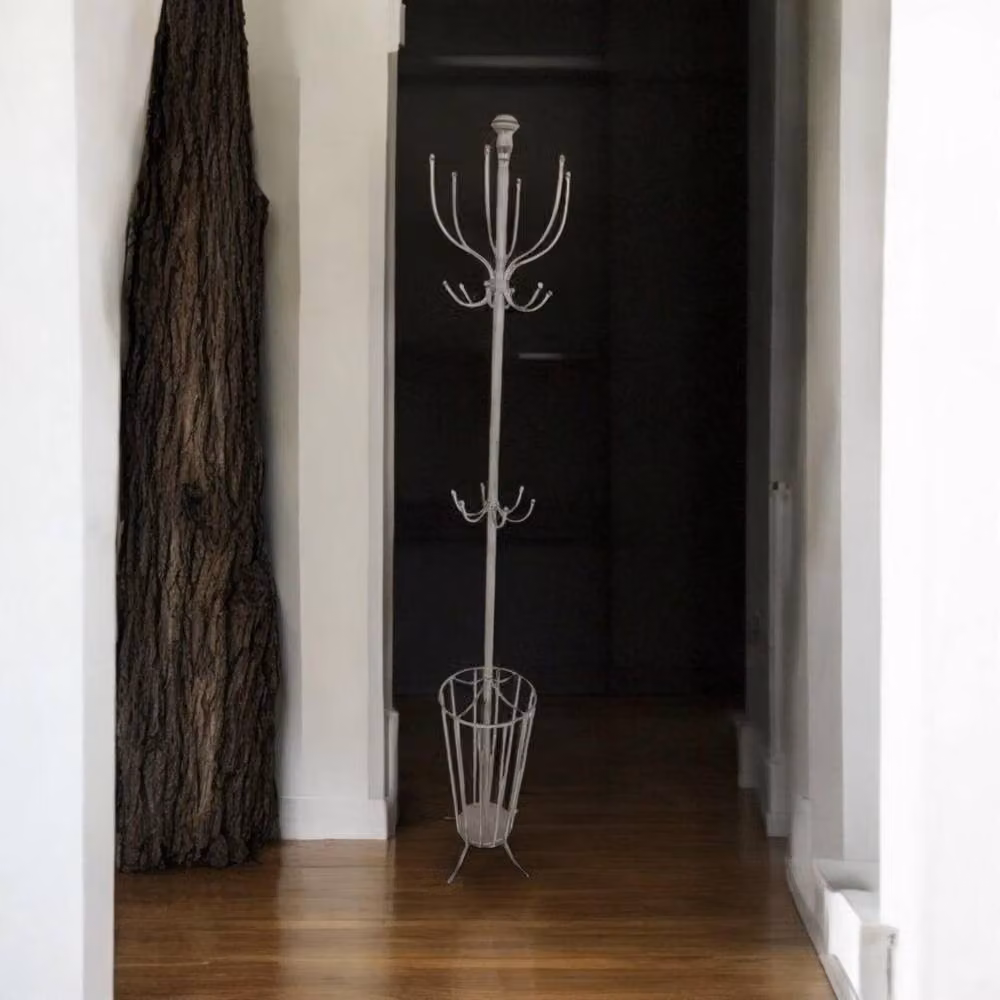 Minster Metal Coat and Umbrella Stand in Beige, W56 x D56 x H172 cm – 2