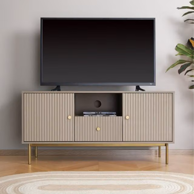 Devon Modern Matt Grey TV Unit by Home Garden Direct