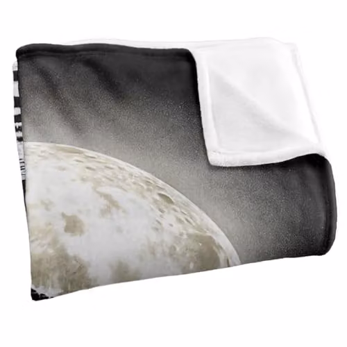JQ Licensing Royce Mcclure Dolphin Moon Silhouette Super Soft Fleece Throw Blanket in White, W/D/H: 152 x 127 cm – 2