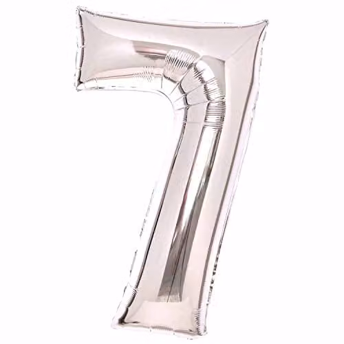 Amscan Large Silver Number 7 Hanging Decoration for Birthdays and Anniversaries