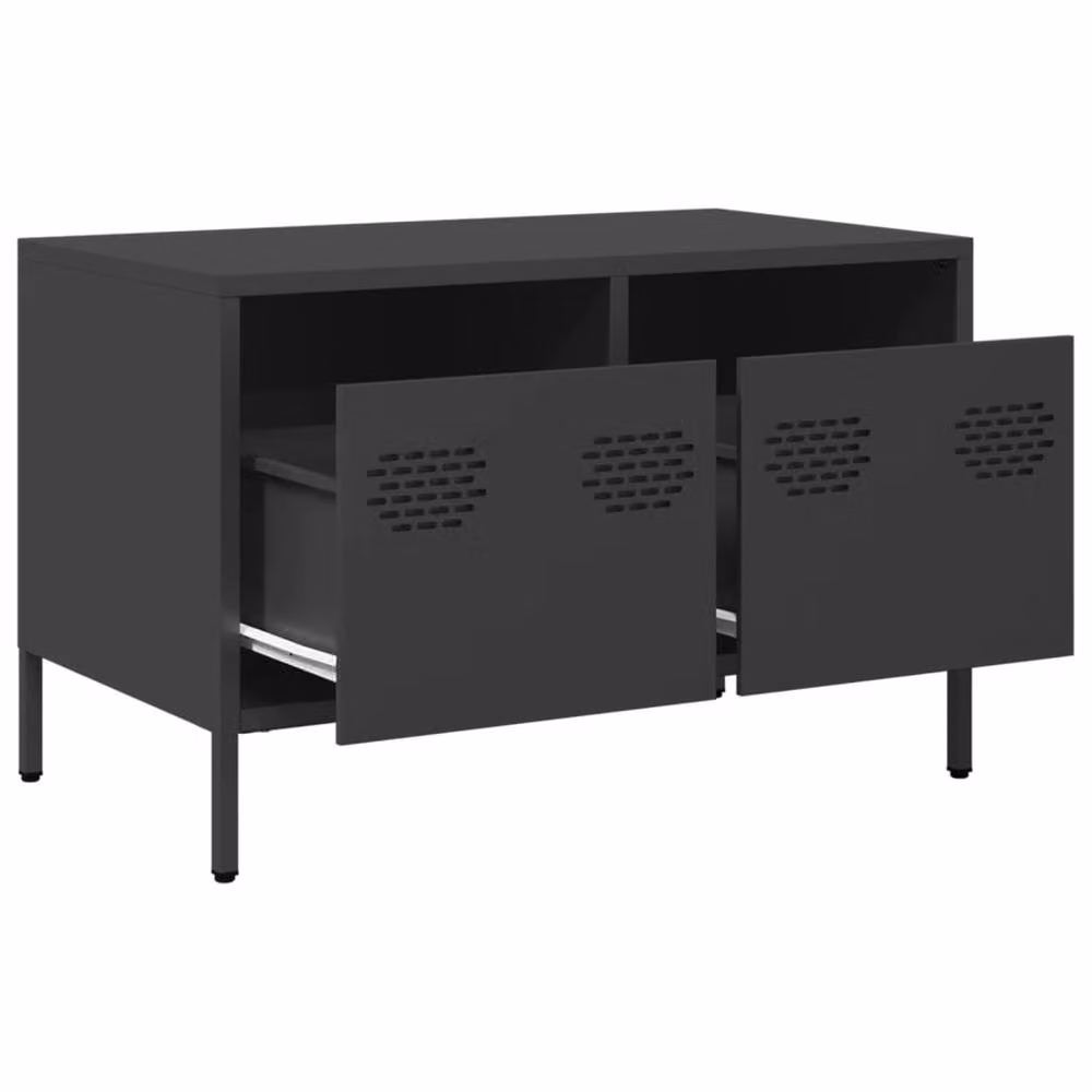 Berkfield Home Industrial Black Metal TV Cabinet W/D/H: 68 x 39 x 43.5 cm – 4