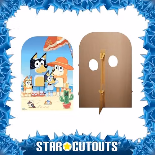 Star Cutouts SC4534 Bluey On-Beach Freestanding Cardboard Stand-In, Multicolour, Height: 131 cm – 3