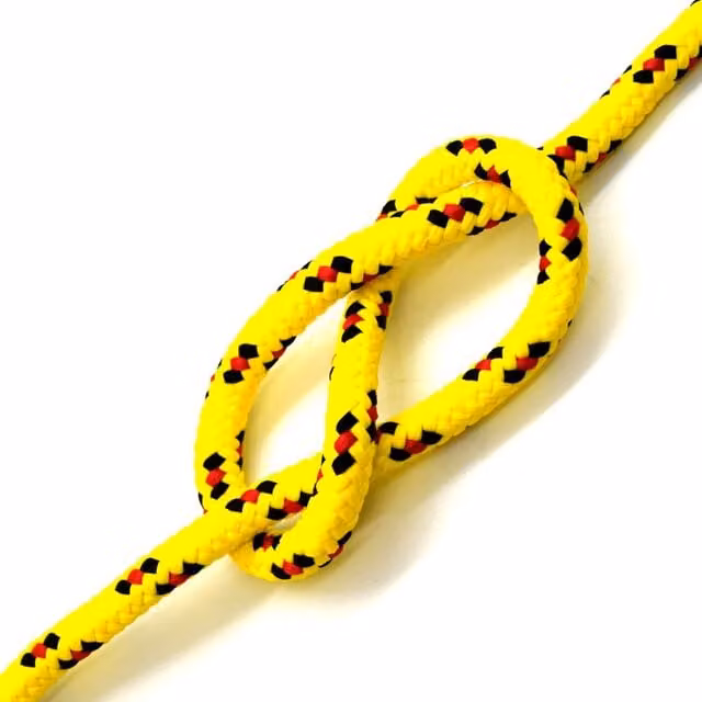 Sola Yellow and Red Solid Braided Polypropylene Rope, 5 mm x 100 m