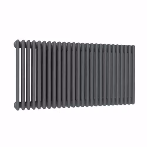 Lux Heat Anthracite Grey Horizontal 4 Column Steel Radiator, H: 60 cm, W: 119 cm – 2
