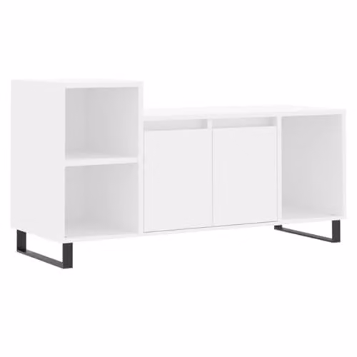 vidaXL Modern White TV Cabinet in MDF, W/D/H: 100 x 35 x 55 cm