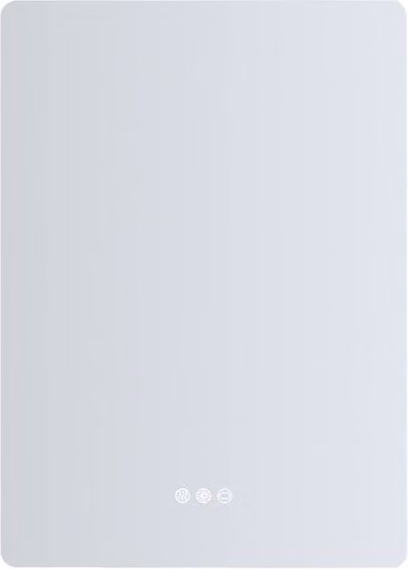Living and Home Rectangular Anti-fog Bathroom Mirror with Dimmable RGB LED Light in White