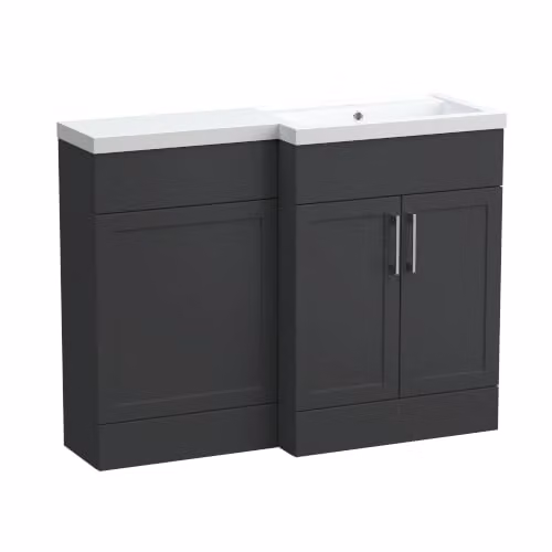 Balterley Pirehill Classic 2 Door Freestanding Bathroom Vanity Unit in Matt Grey, W: 110 cm – 3