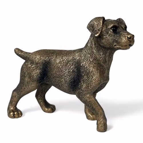 Leonardo Reflections Bronzed Jack Russell Terrier Dog Figurine in Bronze and Gold – 2