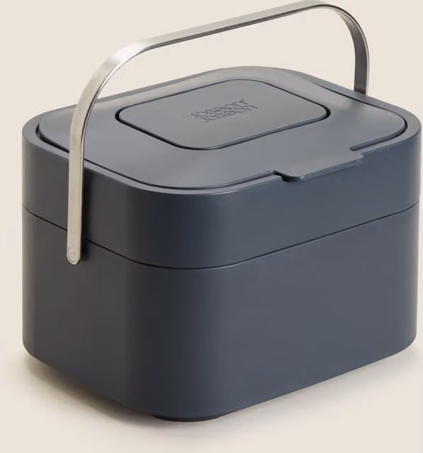 Joseph Joseph Food Waste Caddy with Flip Lid and Odour Filter, Grey