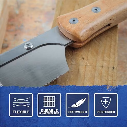 Faithfull Back Pull Saw 240mm Japanese Style Hand Saw with SK5 Steel Blade and FSC Wooden Handle – 3