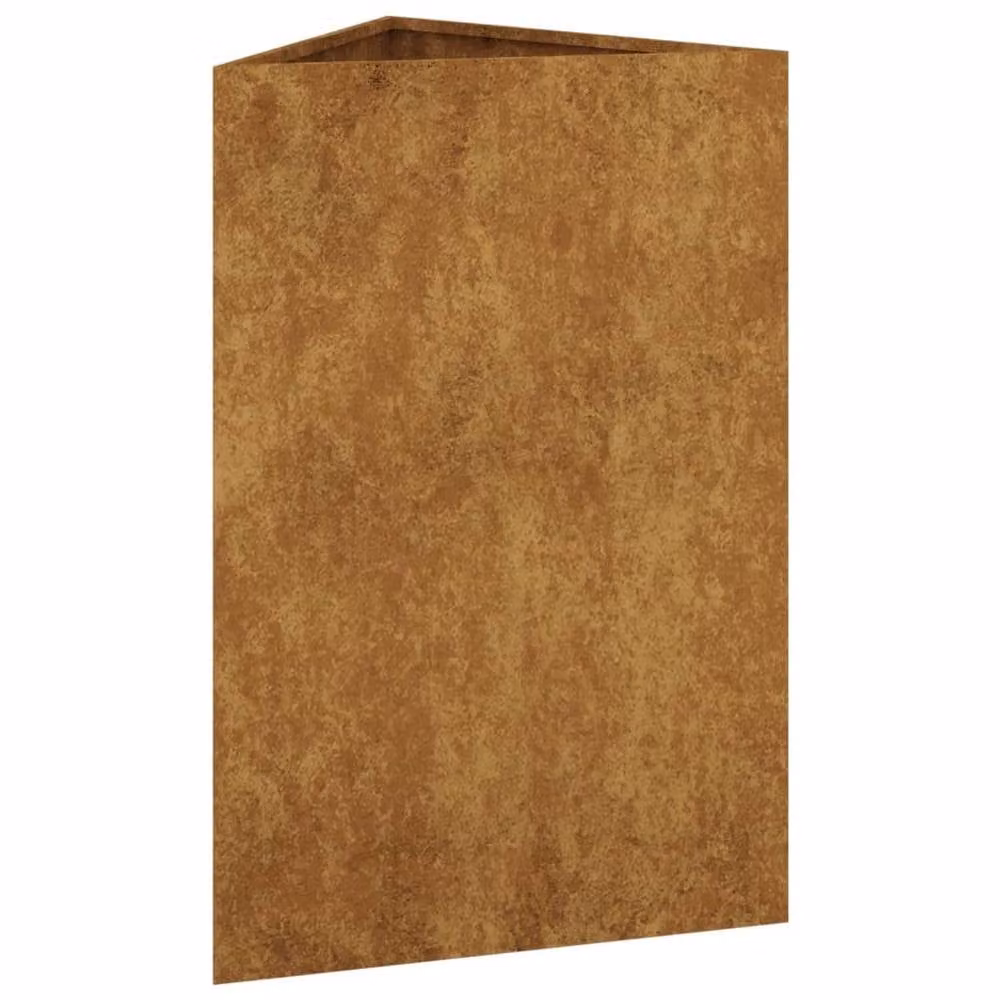 Berkfield Home Brown Corten Steel Garden Planter Tub W/D/H: 50 x 43 x 75 cm – 3