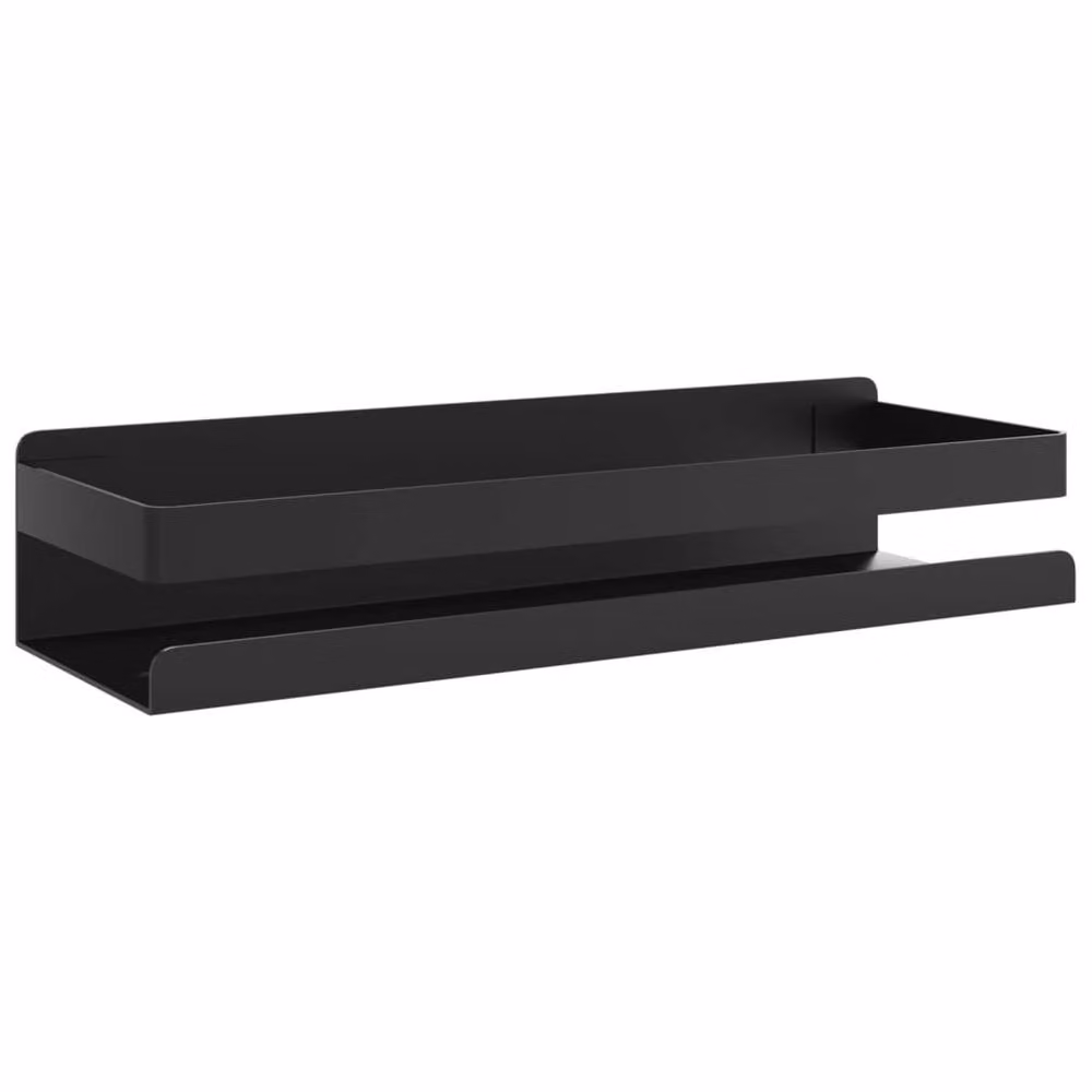 Berkfield Home Matt Black Brushed 304 Stainless Steel Shower Shelf, W/D/H: 30 x 10 x 6 cm – 3