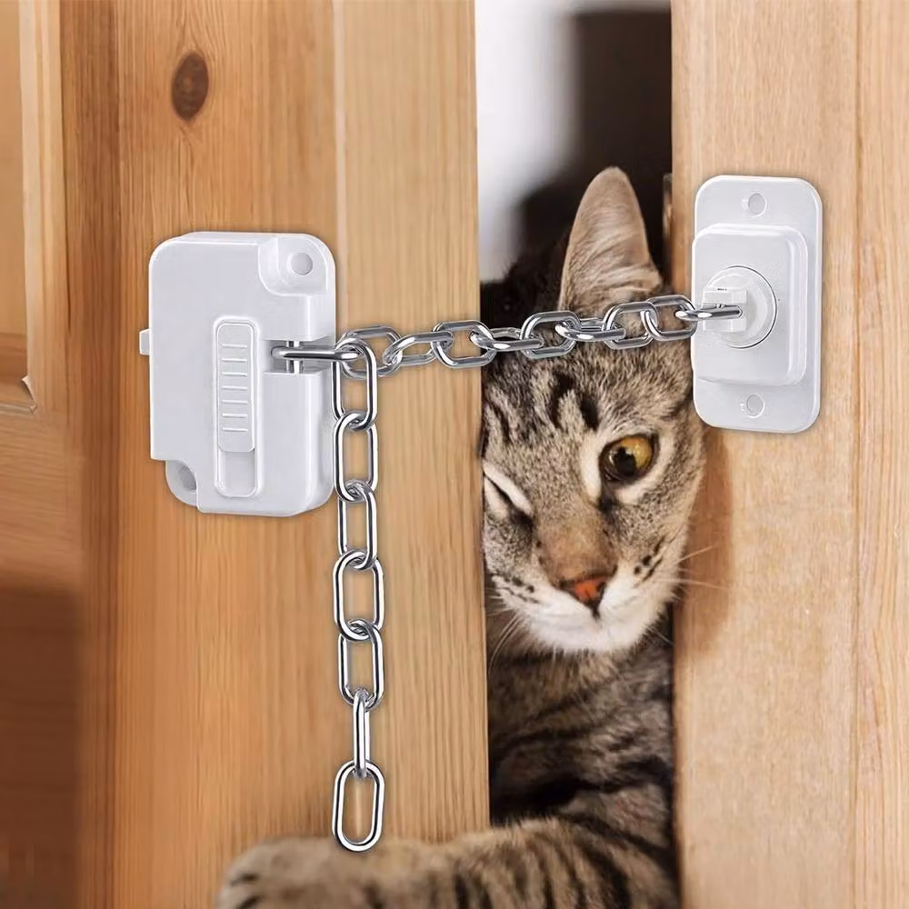 FLAVORA 5 Adjustable Self Adhesive Window Lock Safety Restrictor, White, W: 52 cm, H: 1000 cm – 2