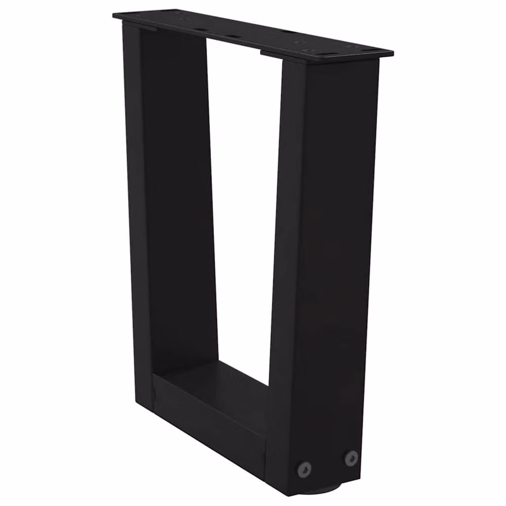 Berkfield Home Modern V-Shape Dining Table Legs, 2 Pieces, Black Steel – 3