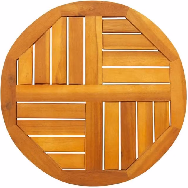 Berkfield Home Round Solid Wood Acacia Table Top, Brown, Diameter: 50 cm, Thickness: 2 cm