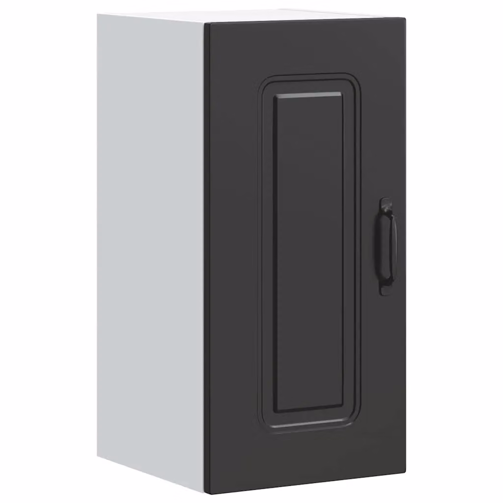 Berkfield Home Kalmar Black Matt MDF Wall Mounted Kitchen Cabinet with Hinged Doors – 2