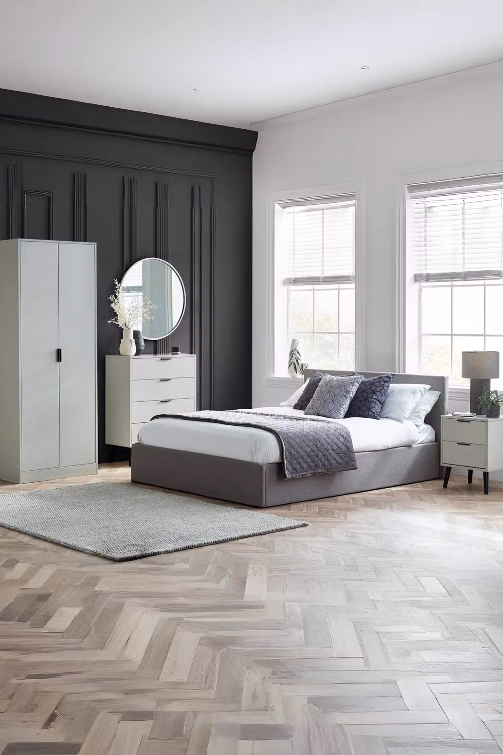 Julian Bowen Alba 4 Drawer Chest in Grey with Soft Close Drawers, W: 100.5 cm, H: 78 cm, D: 40 cm – 3