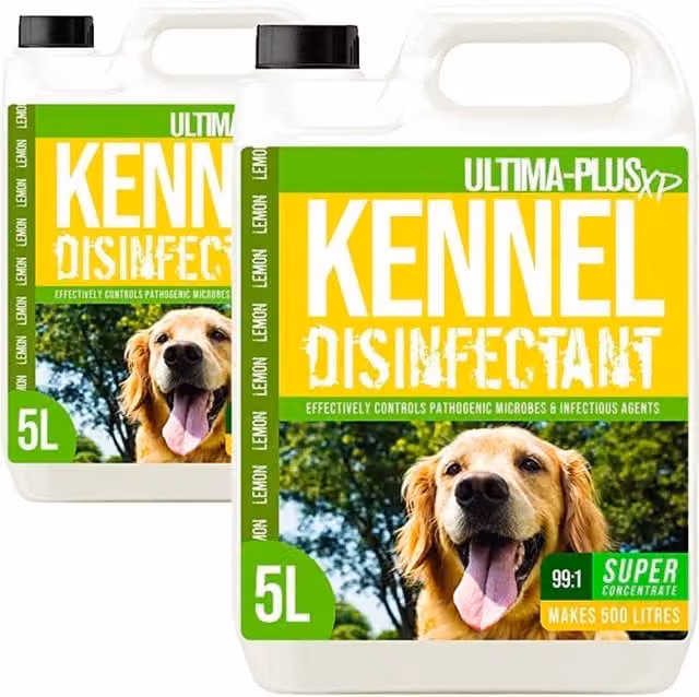 Ultima-Plus XP Kennel Kleen Disinfectant Cleaner Sanitiser and Deodoriser with Lemon Fragrance, 10 l – 1