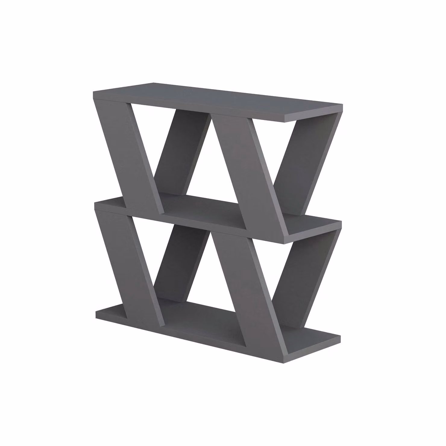 Decortie Lazena Modern 3-Tier Side Coffee Table in Dark Grey, W/D/H: 55.4 x 55.4 x 60 cm – 3