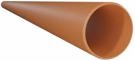 FloPlast Brown Plastic Underground Drainage Pipe Plain Ended, 110mm x 6m, Pack of 50
