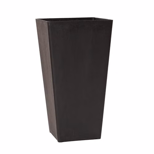Nicoman Avondale Smooth Black Tall Square Rubber Planter, Pack of 2, W/D/H: 33 x 33 x 61 cm – 2