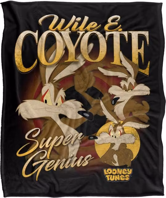 LOGOVISION Looney Tunes Wile E Coyote Super Soft Silky Touch Fleece Throw Blanket, Multicolour, W/D/H: 91 x 147 cm – 6