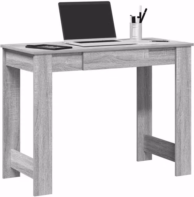 Berkfield Grey Sonoma Writing Desk in Engineered Wood W/D/H: 100 x 45 x 75 cm – 1