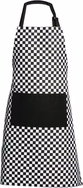 Orsina Check Mate Apron in Black and White