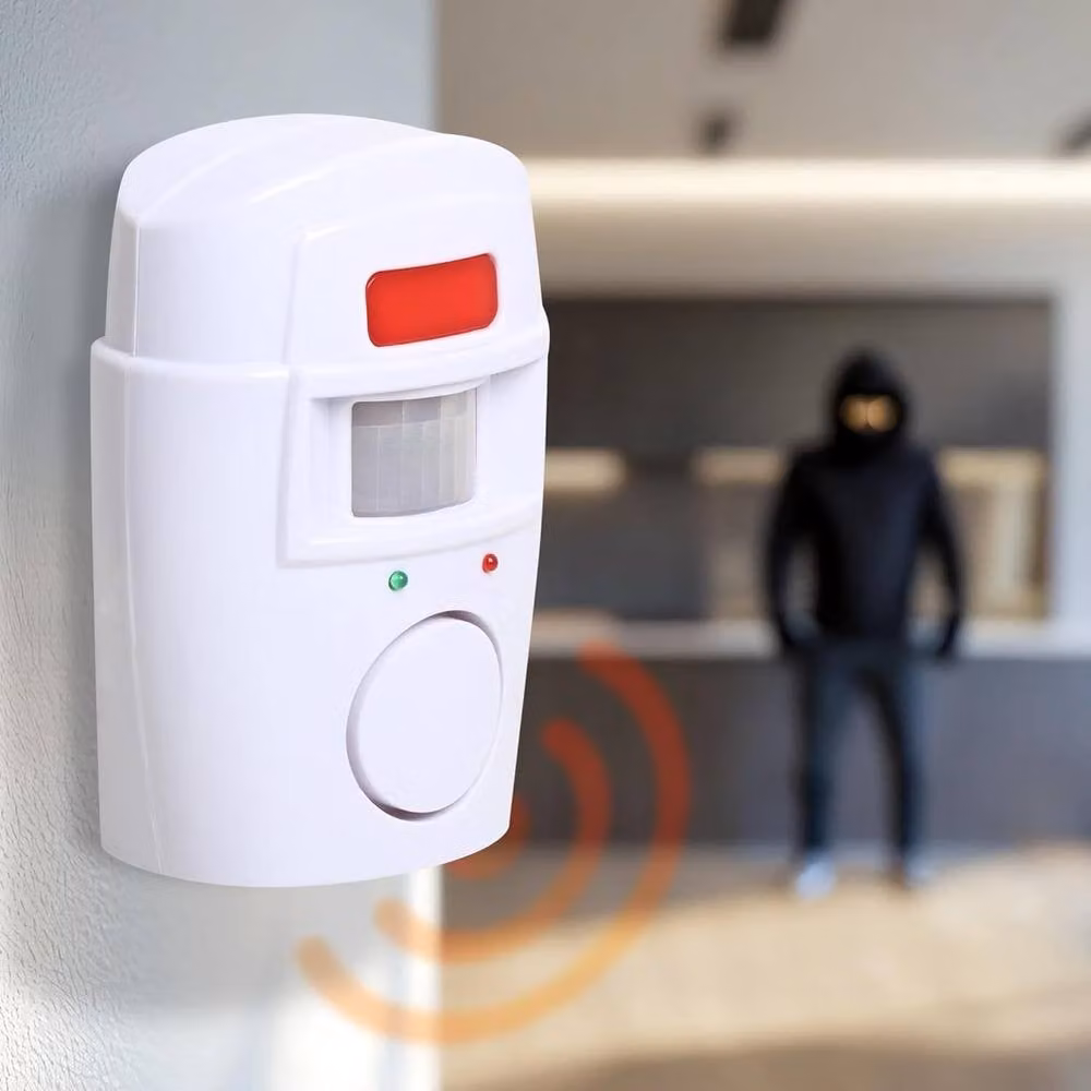 BARGAINS-GALORE Wireless PIR Motion Sensor Alarm and Alert Kit with 2 Remotes in White – 2