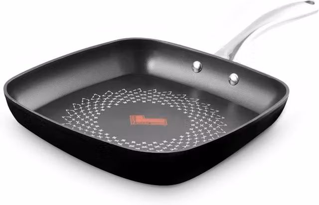 Tower SmartStart Non-Stick Grill Pan, Black, Diameter: 26 cm