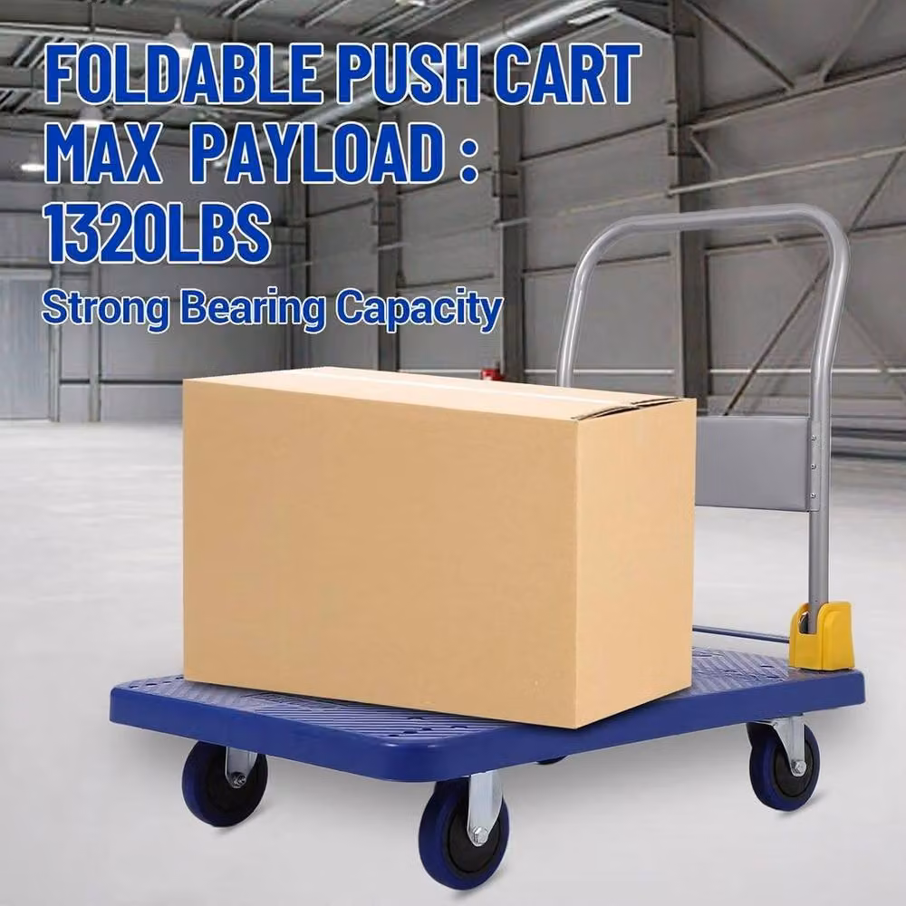 VOGREX Heavy Duty Foldable Platform Truck in Blue – 5