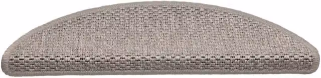 Berkfield Home Self-adhesive Sisal-Look Stair Mats, 15 Pieces, Taupe and Silver, W: 56 cm, D: 17 cm, H: 3 cm