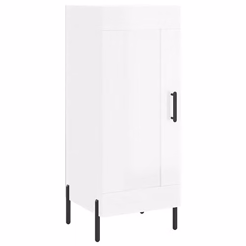 vidaXL Modern High Gloss White Sideboard W/D/H: 34.5 x 34.0 x 90.0 cm