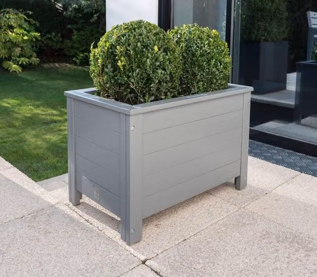Norfolk Leisure Lifestyle Florenity Rectangular Planter, Light Grey, W: 60 cm, D: 35 cm – 1